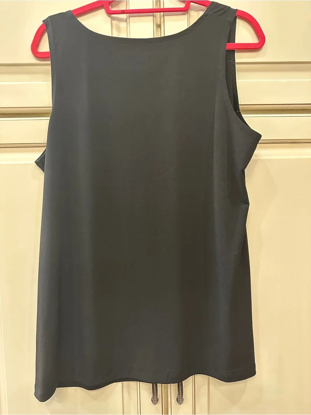 Susan Graver Black Sleeveless Tank, Size Large